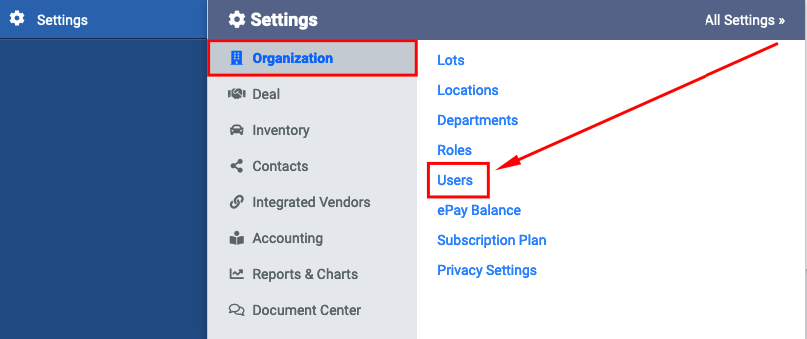 Settings-