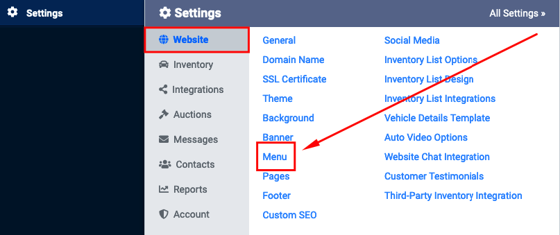 Settings-
