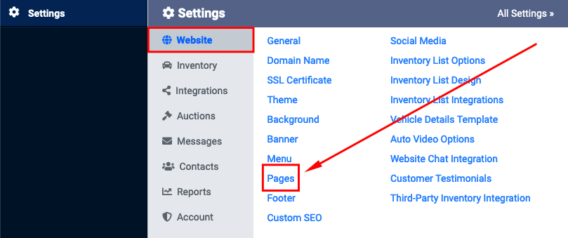 Settings-