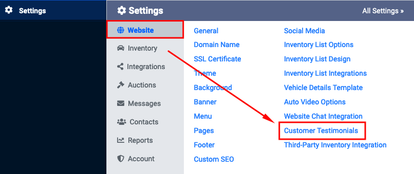 Settings-