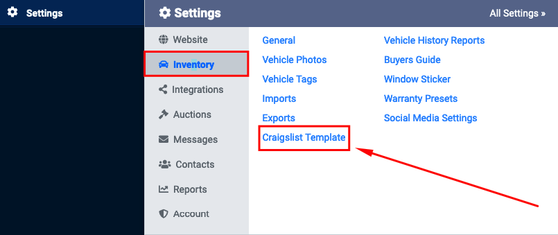 Settings-
