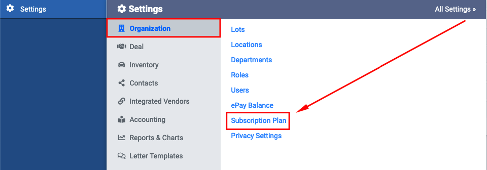 Settings-