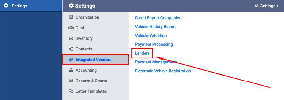 Settings- Integrated Vendors- Lenders.png