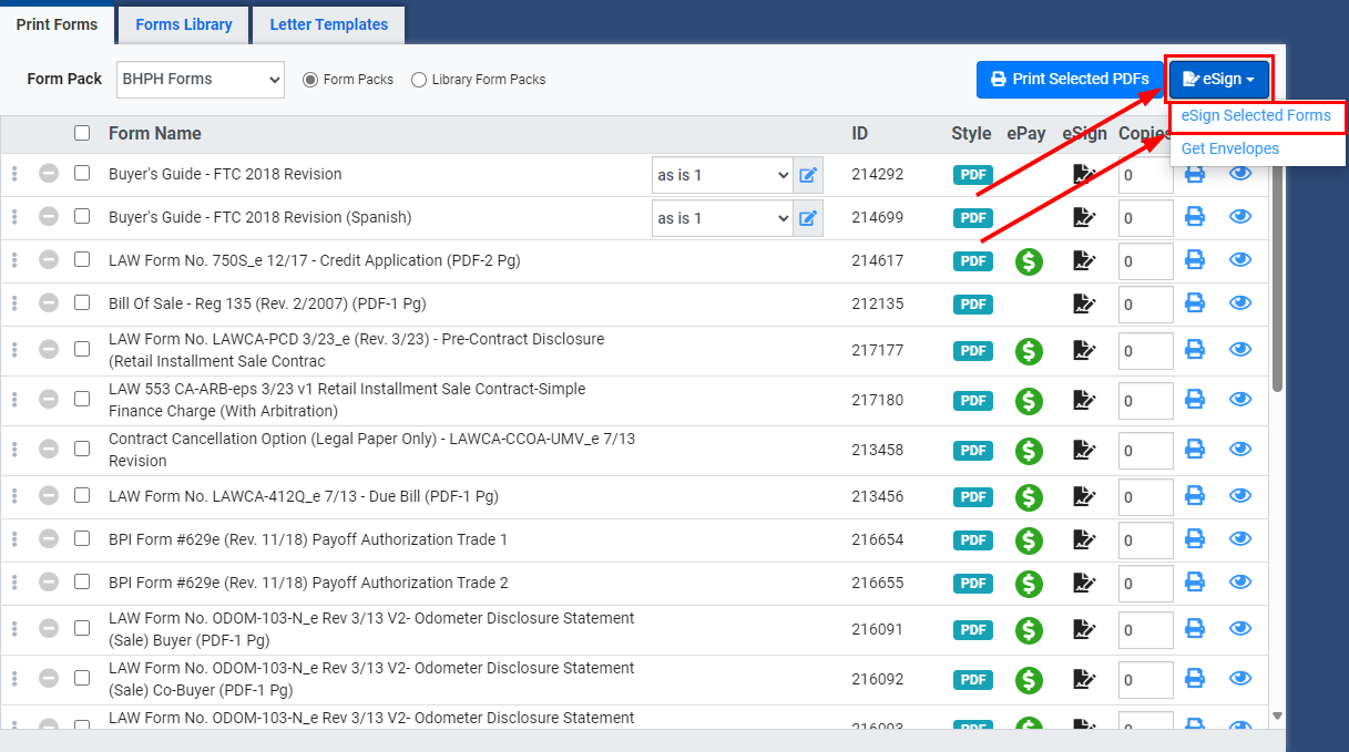 Send Documents for eSign – AutoManager